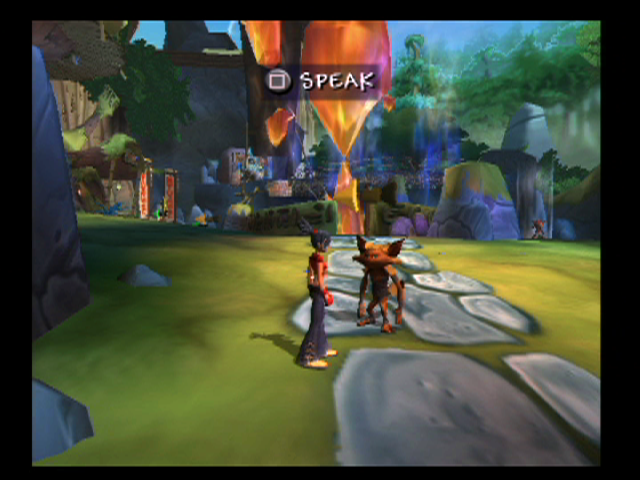 Kya: Dark Lineage (PlayStation 2) screenshot: Exploring the Nativ village