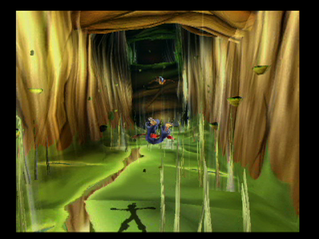 Kya: Dark Lineage (PlayStation 2) screenshot: Float through this tunnel without hitting the walls