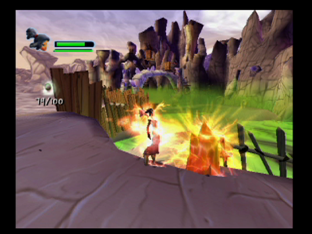 Kya: Dark Lineage (PlayStation 2) screenshot: Regenerate your health at these crystals