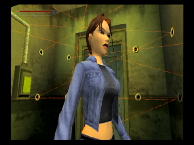 Lara Croft: Tomb Raider - The Angel of Darkness (PlayStation 2) screenshot: Lasers? oh great, what did I touch...