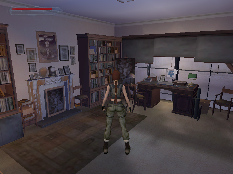 Lara Croft: Tomb Raider - The Angel of Darkness (Windows) screenshot: Lara learns more inside an office in the Louvre