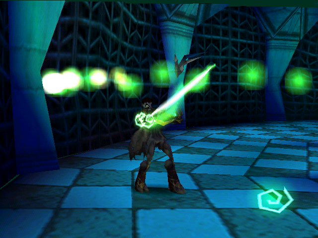 Legacy of Kain: Soul Reaver (Windows) screenshot: Raziel feeds on souls to replenish his energy.