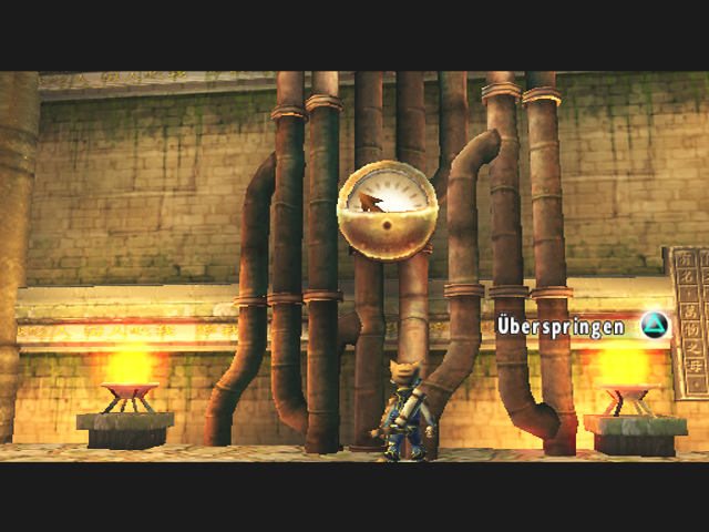 Legend of Kay (PlayStation 2) screenshot: Pump station in the crocodile temple