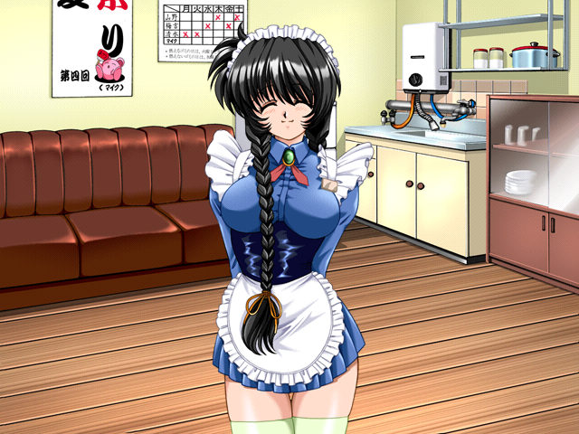 Tokimeki Check in! (Windows) screenshot: Ayumi, gameplay window