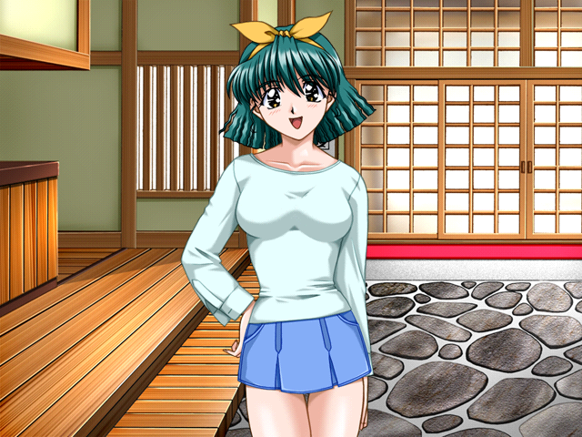 Tokimeki Check in! (Windows) screenshot: Nanami, gameplay window