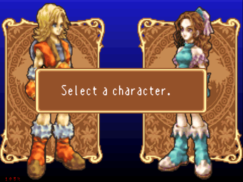 Sword of Mana (Game Boy Advance) screenshot: Two characters to choose from... each with a bit different story