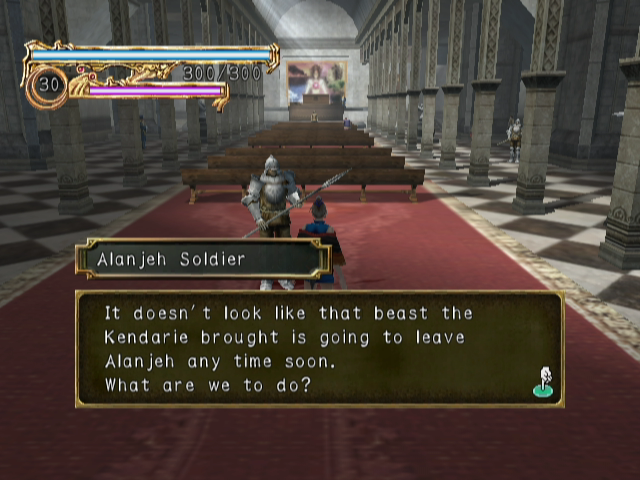 Lost Kingdoms II (GameCube) screenshot: Talking with a soldier