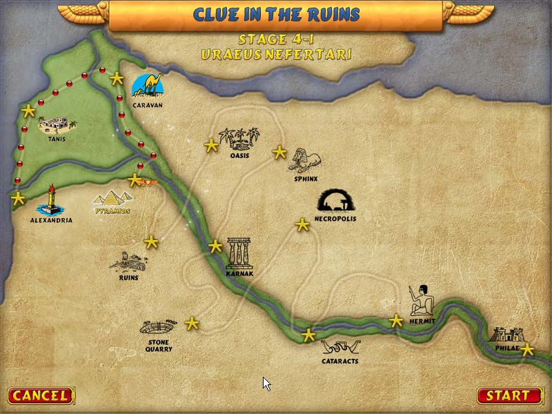 Luxor (Windows) screenshot: World map