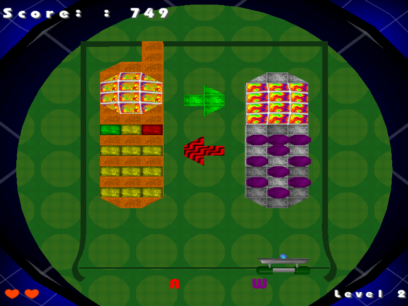 Magic Ball Christmas Edition (Windows) screenshot: Level 2 (top-down view)