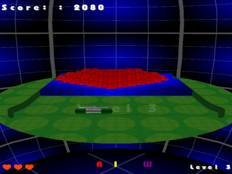 Magic Ball Christmas Edition (Windows) screenshot: Level 3 (front view)