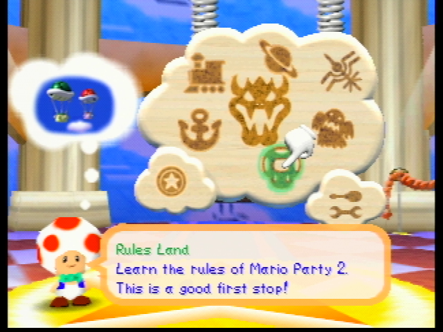 Mario Party 2 (Nintendo 64) screenshot: The main menu