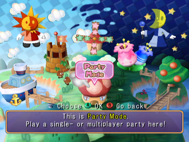 Mario Party 6 (GameCube) screenshot: The main menu