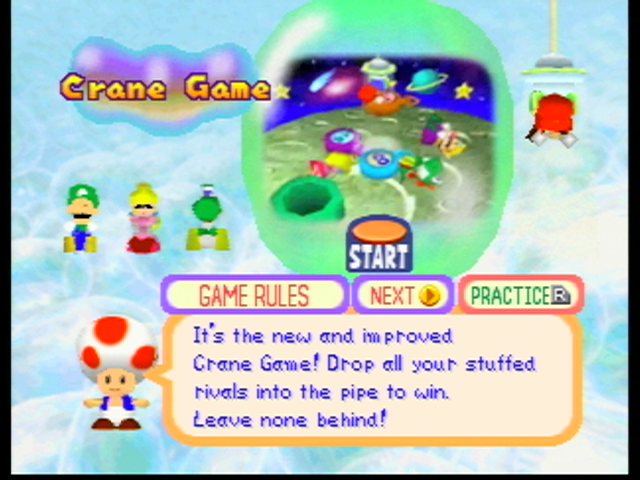 Mario Party 2 (Nintendo 64) screenshot: Mini game instructions