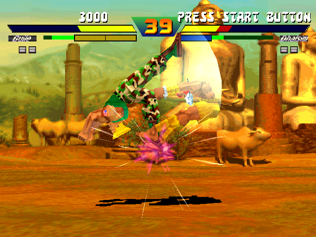 Screenshot of Street Fighter Collection (PlayStation, 1997) - MobyGames