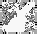 The Hunt for Red October (Game Boy) screenshot: Strategical Map of the events...