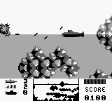 The Hunt for Red October (Game Boy) screenshot: You have eliminated the cruiser, but enemy torpedoes are still after you...