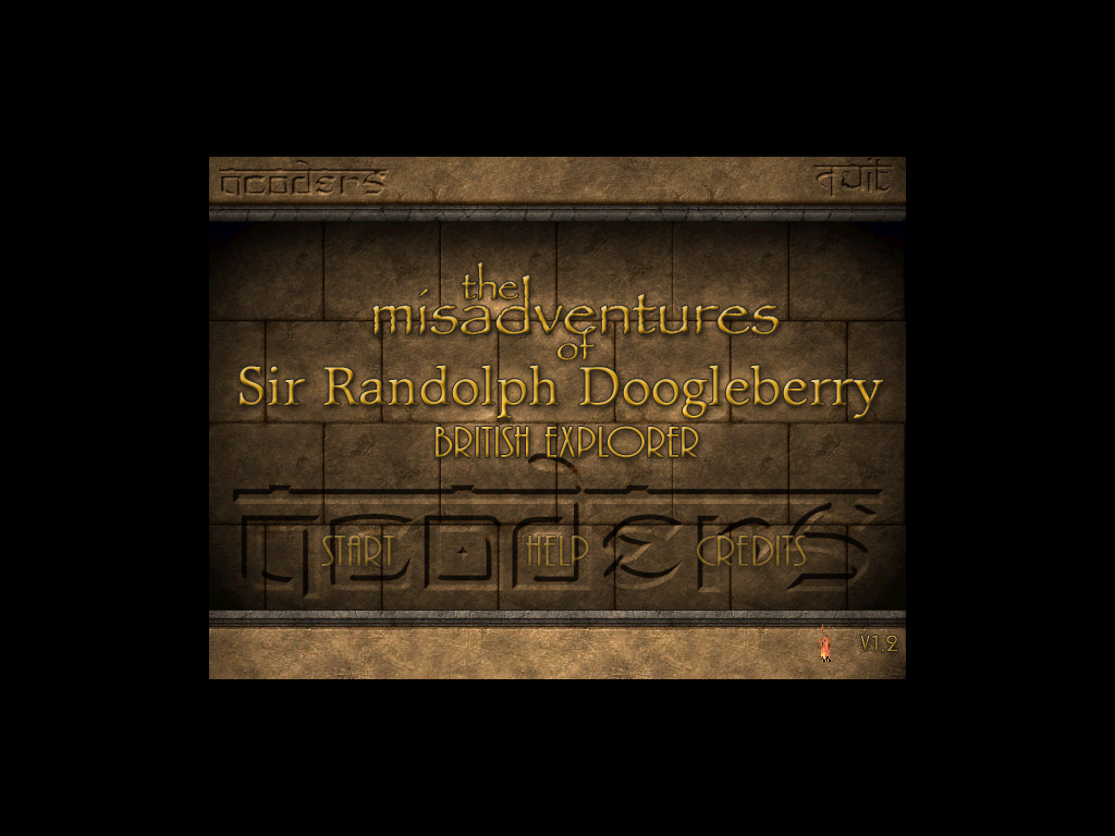 The Misadventures of Sir Randolph Doogleberry, British Explorer (Windows) screenshot: Title screen & main menu