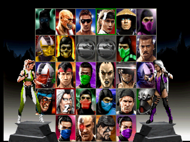 Mortal Kombat Trilogy (Nintendo 64) screenshot: Selecting the kombatants.