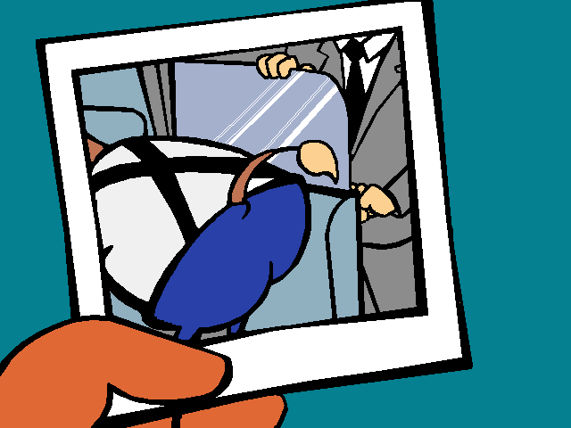 Spy Fox in "Dry Cereal" (Windows) screenshot: Intro: a picture of Mr. Howard Hugh Heifer Udderly III, the man Spy Fox must seek out.
