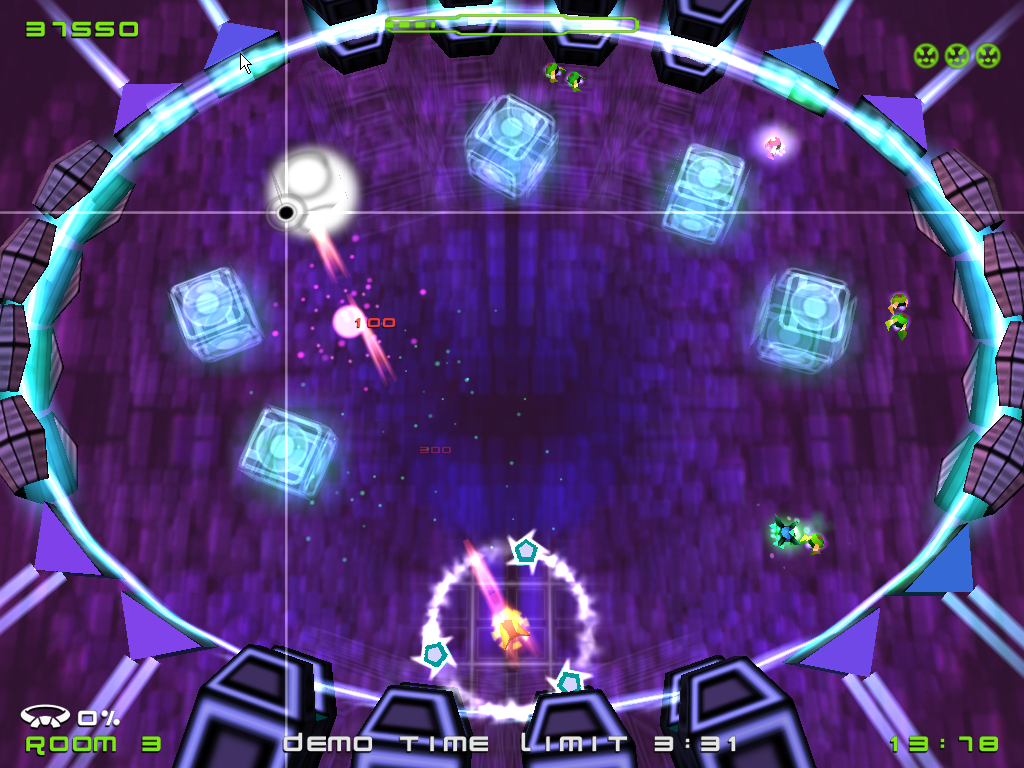 Mutant Storm (Windows) screenshot: one of the many power-ups in action