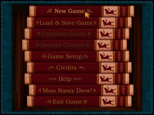 Nancy Drew: Curse of Blackmoor Manor (Windows) screenshot: Main Menu