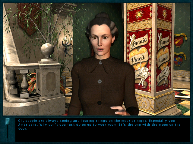 Nancy Drew: Curse of Blackmoor Manor (Windows) screenshot: Mrs. Drake, the housekeeper