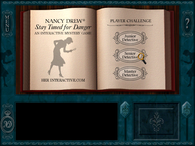 Nancy Drew: Stay Tuned for Danger (Windows) screenshot: Difficulty selection