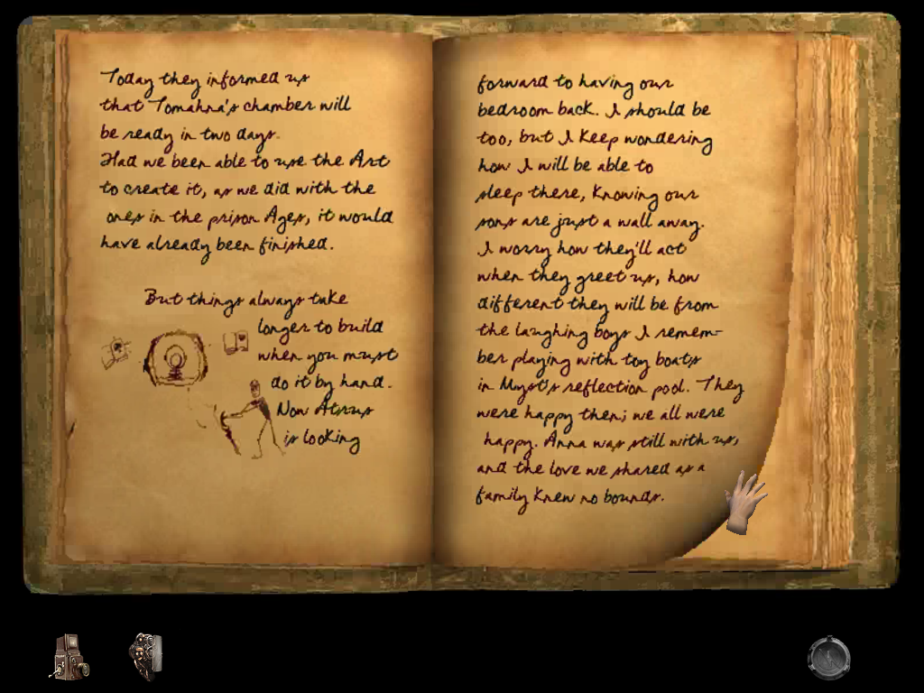 Myst IV: Revelation (Windows) screenshot: Reading books helps unfold the story and include important clues to puzzles.