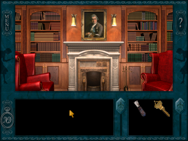 Nancy Drew: Message in a Haunted Mansion (Windows) screenshot: The library