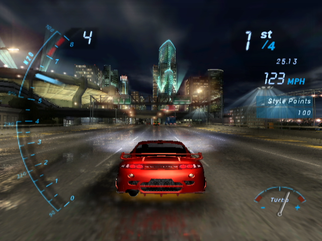 Need for Speed: Underground (GameCube) screenshot: Drag mode