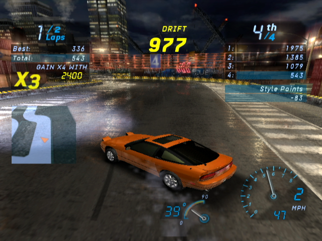 Need for Speed: Underground (GameCube) screenshot: Drift mode