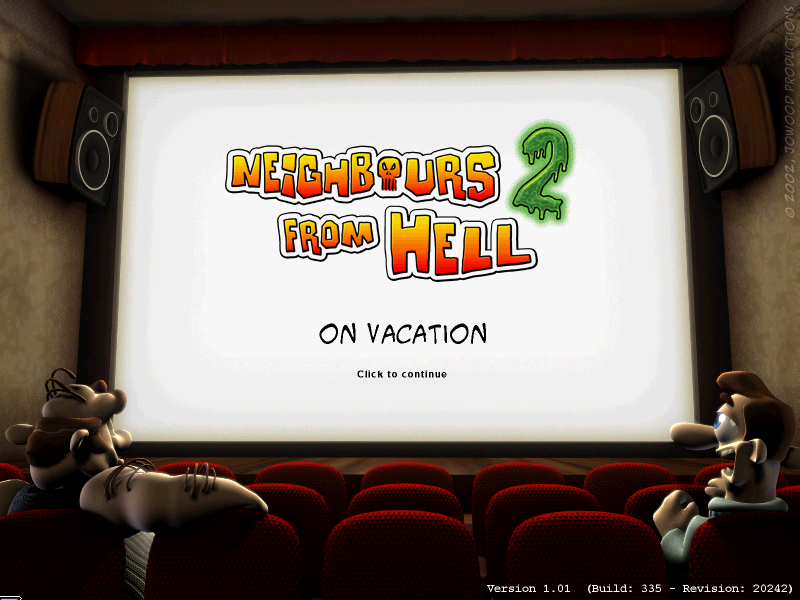 Neighbors from Hell: On Vacation (Windows) screenshot: Game Title (UK version)