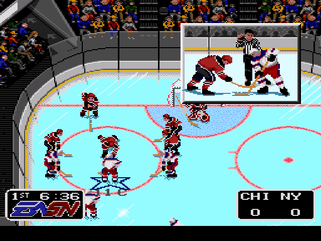NHLPA Hockey '93 (SNES) screenshot: Face Off