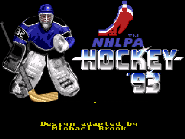 NHLPA Hockey '93 (SNES) screenshot: Title Screen