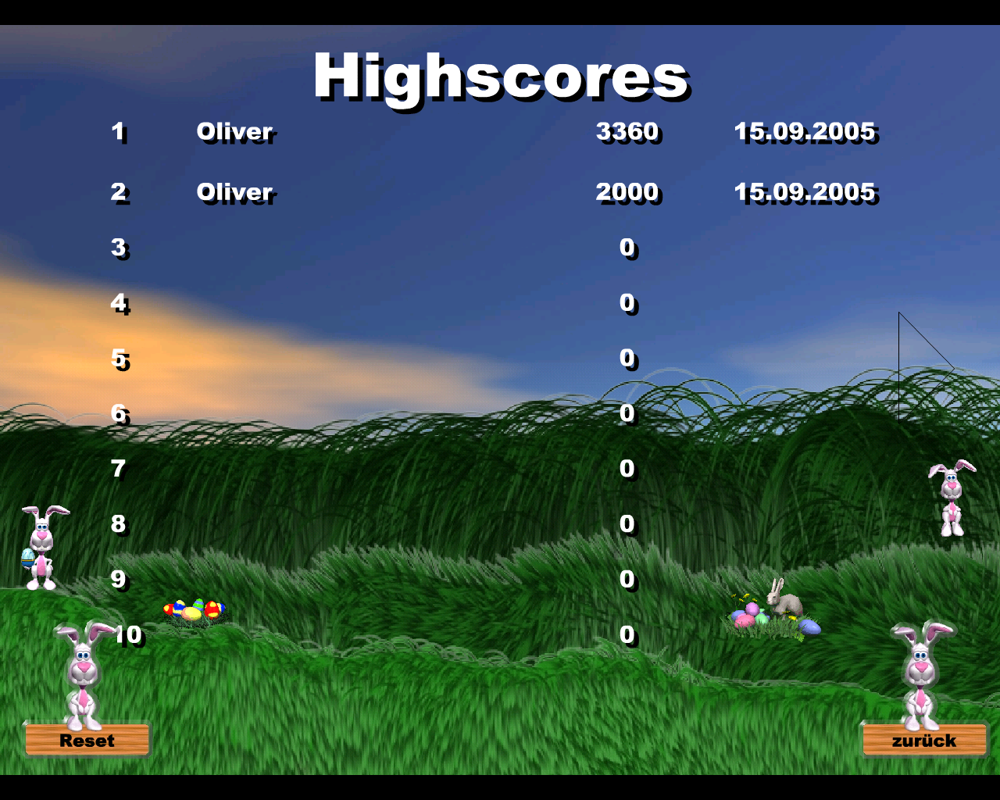 Osterballerei (Windows) screenshot: Highscore
