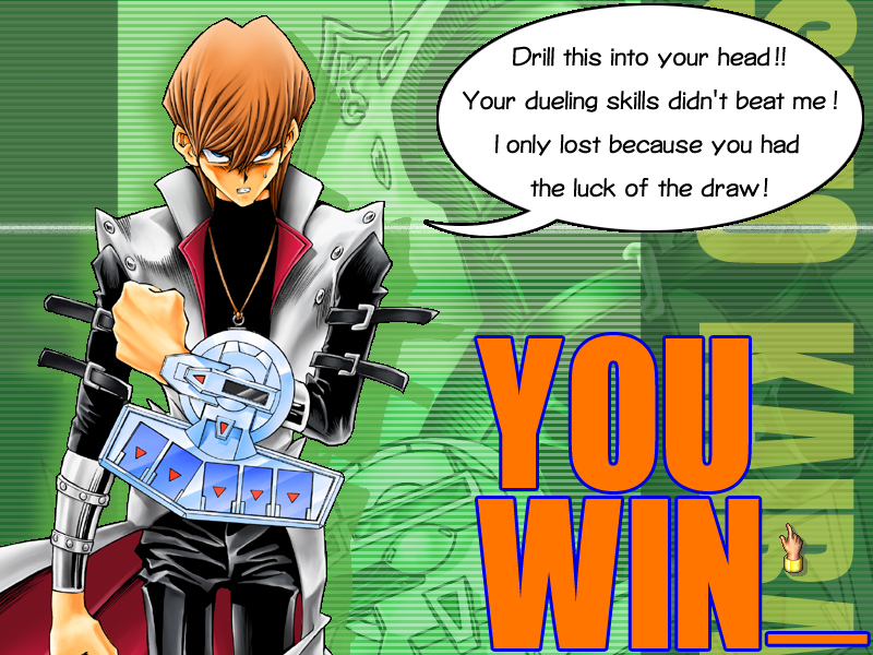 Yu-Gi-Oh!: Power of Chaos - Kaiba the Revenge (Windows) screenshot: Even if you beat Kaiba, he still has nothing but contempt for your skills as a duelist