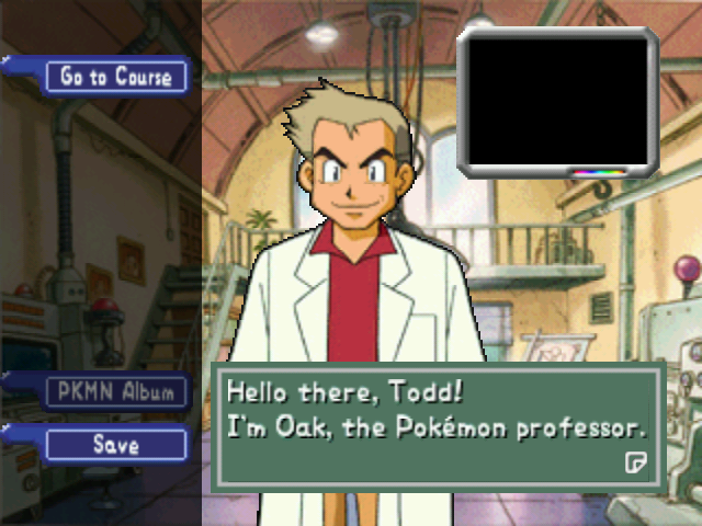Pokémon Snap (Nintendo 64) screenshot: Prof. Oak giving you the run-down