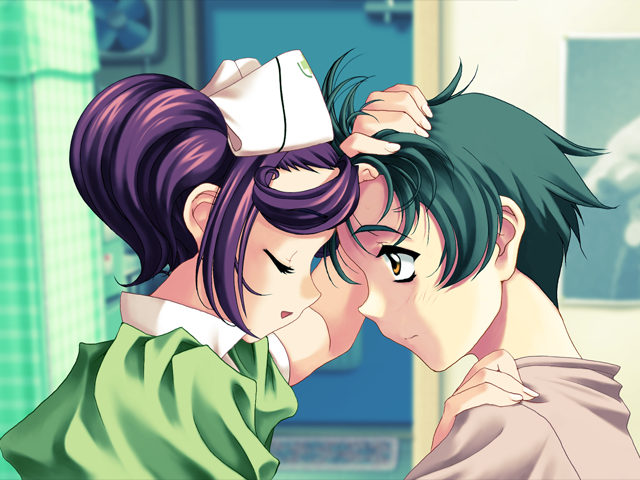 Private Nurse (Windows) screenshot: Maria takes Hiroki's temperature
