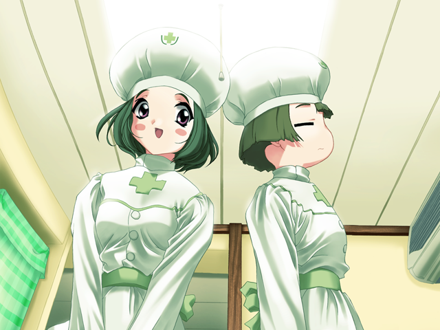 Private Nurse (Windows) screenshot: The Twins provide the game's comic relief