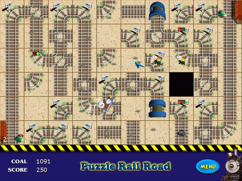 Puzzle RailRoad (Windows) screenshot: so looks a level