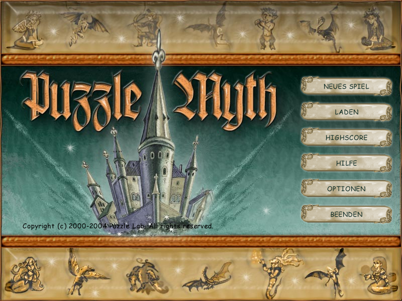 Puzzle Myth (Windows) screenshot: Main menu