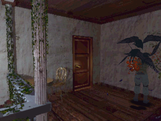 Resident Evil (Windows) screenshot: Under the attack of greedy crows