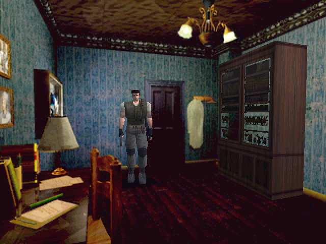 Resident Evil (Windows) screenshot: Nice office that belonged to scientist
