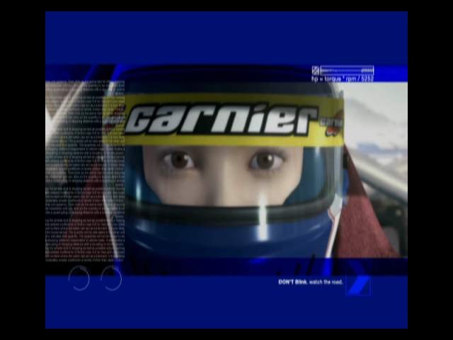 R:Racing Evolution (GameCube) screenshot: Introduction: a closeup!