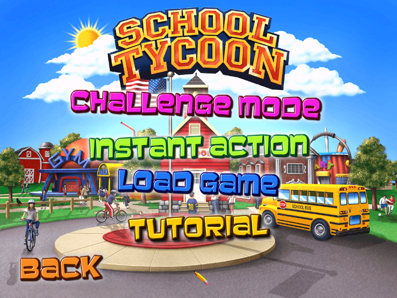 School Tycoon (Windows) screenshot: Choose what you want to do...
