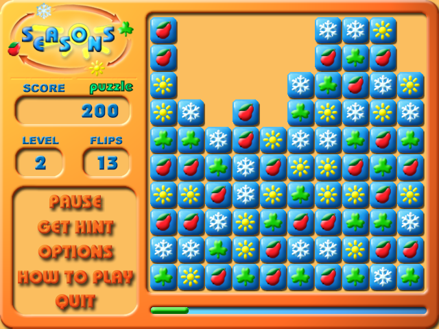 Seasons (Windows) screenshot: Puzzle mode
