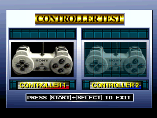 Hyper Formation Soccer (PlayStation) screenshot: Controller Test
