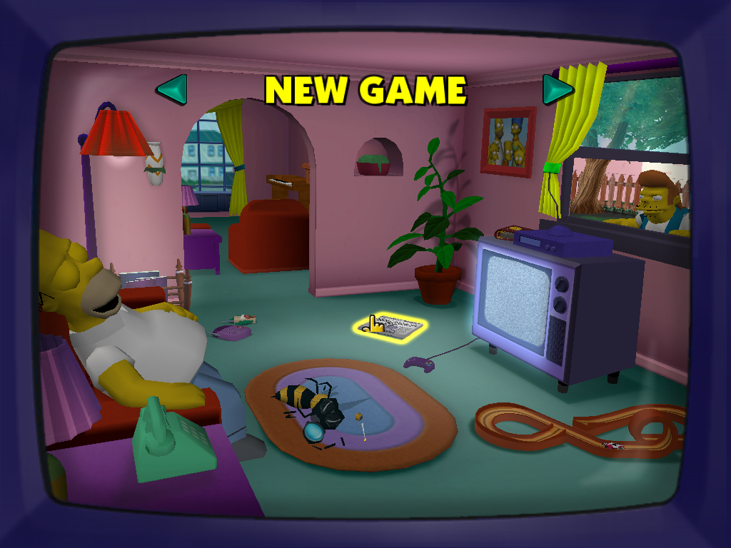 The Simpsons: Hit & Run (Windows) screenshot: Main Menu