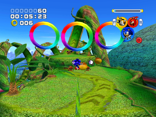 Sonic Heroes (GameCube) screenshot: Boost Rings