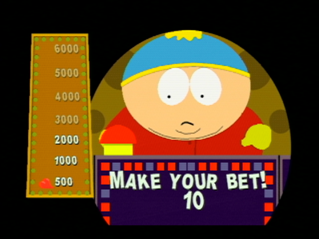 South Park: Chef's Luv Shack (Nintendo 64) screenshot: Place your bet!